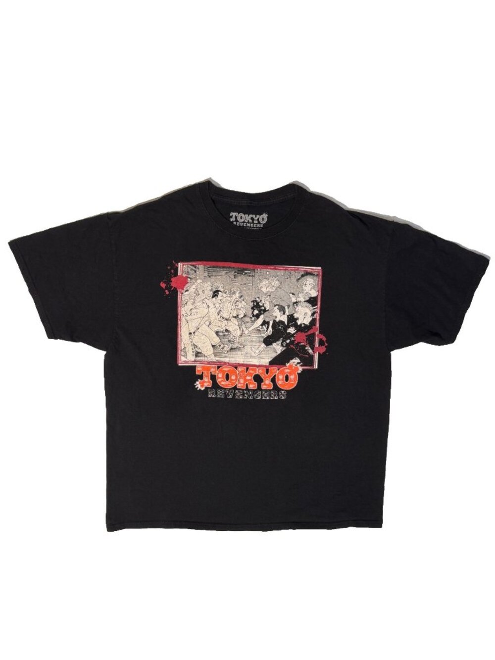 Tokyo Revengers Toman & Mobius Fight Shirt XL Black Short Sleeve Anime Tee